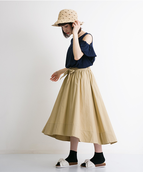 MERLOT（メルロー）の「リボンベルト付テールカットスカート 4967（スカート・レディース・ブラック/イエロー/ブルー/チェリーピンク/ベージュ・FREE）」の17枚目の写真