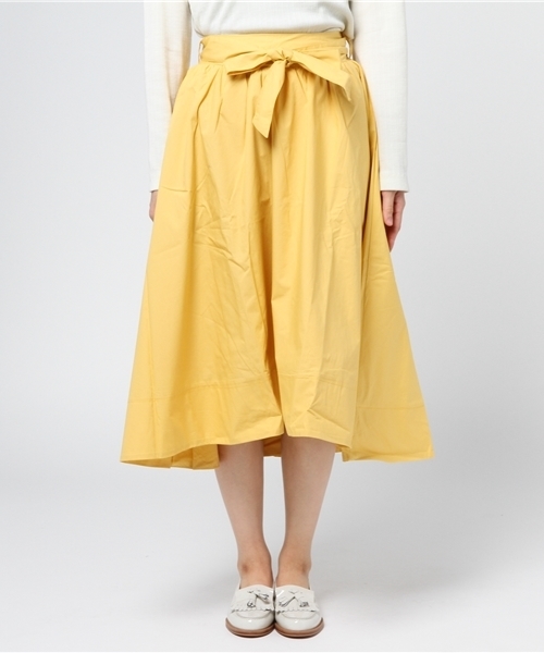 MERLOT（メルロー）の「リボンベルト付テールカットスカート 4967（スカート・レディース・ブラック/イエロー/ブルー/チェリーピンク/ベージュ・FREE）」の6枚目の写真