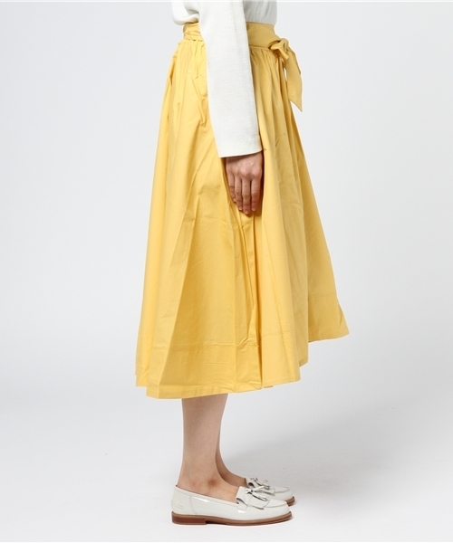 MERLOT（メルロー）の「リボンベルト付テールカットスカート 4967（スカート・レディース・ブラック/イエロー/ブルー/チェリーピンク/ベージュ・FREE）」の7枚目の写真