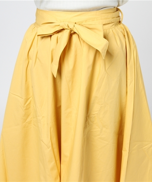 MERLOT（メルロー）の「リボンベルト付テールカットスカート 4967（スカート・レディース・ブラック/イエロー/ブルー/チェリーピンク/ベージュ・FREE）」の9枚目の写真