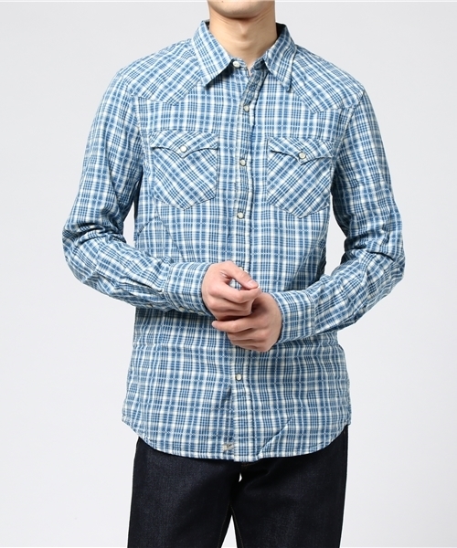 Denim & Supply Ralph Lauren（デニムアンドサプライラルフローレン）の「スリム ジャカード ウエスタン シャツ（シャツ/ブラウス・メンズ・ブルー系9・MEDIUM/X-SMALL/LARGE/SMALL）」の6枚目の写真