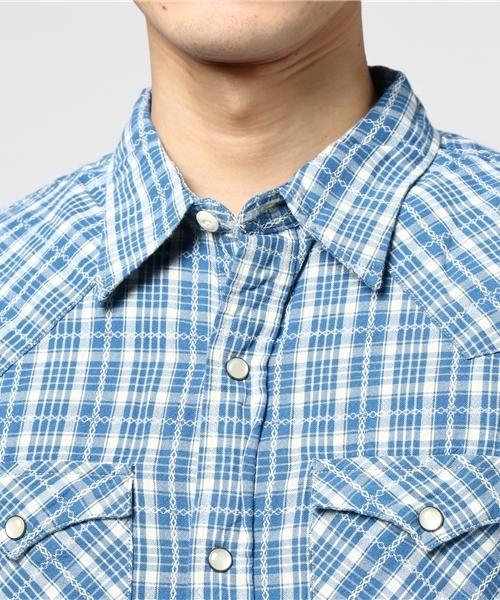 Denim & Supply Ralph Lauren（デニムアンドサプライラルフローレン）の「スリム ジャカード ウエスタン シャツ（シャツ/ブラウス・メンズ・ブルー系9・MEDIUM/X-SMALL/LARGE/SMALL）」の10枚目の写真