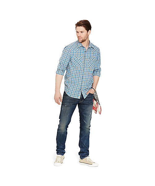 Denim & Supply Ralph Lauren（デニムアンドサプライラルフローレン）の「スリム ジャカード ウエスタン シャツ（シャツ/ブラウス・メンズ・ブルー系9・MEDIUM/X-SMALL/LARGE/SMALL）」の2枚目の写真