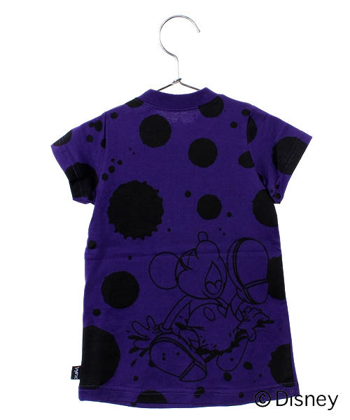 X-girl Stages(エックスガールステージス)の「DRIP MICKEY S/S T DRESS(ワンピース・キッズ・ホワイト/パープル・12M/2T/3T)」の3枚目の写真