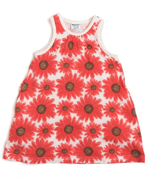 BREEZE（ブリーズ）の「ひまわりワンピース（ワンピース・キッズ・レッド/イエロー・95/110/130/140/80/100/120/90）」の2枚目の写真