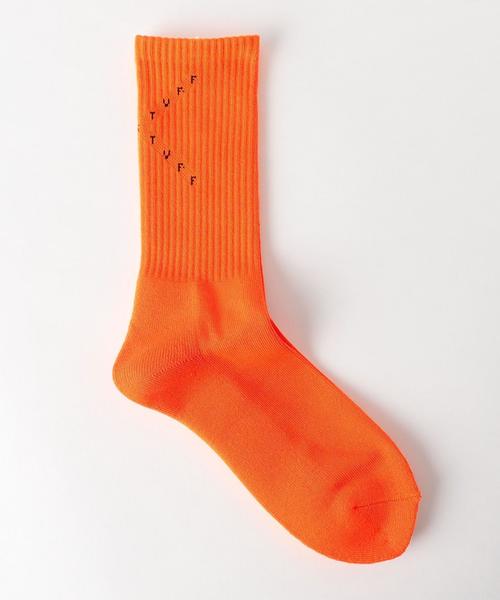 F-LAGSTUF-F（フラグスタフ）の「＜F-LAGSTUF-F＞ CROSS LOGO SOX/ソックス ◆（ソックス/靴下・メンズ・オレンジ/ブラック/ホワイト/ライム・FREE）」の4枚目の写真