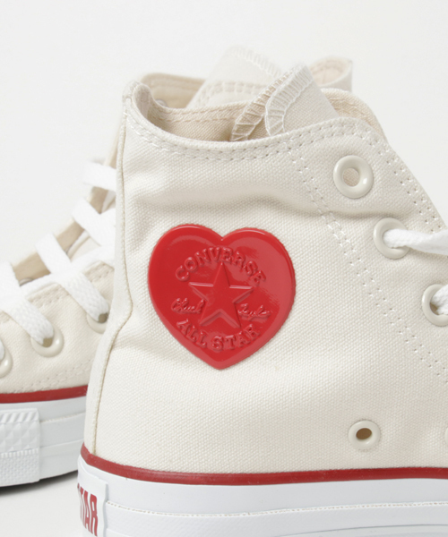 CONVERSE（コンバース）の「converse  コンバース ALL STAR HEARTPATCH HI オールスター ハートパッチ ハイ 32099790 *WHITE（スニーカー・レディース・ホワイト・5/3/4h/3h/5h/6/4）」の4枚目の写真