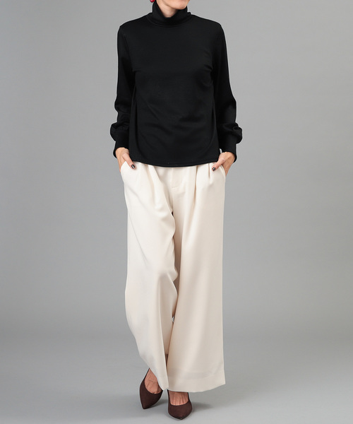 RIVE DROITE(リヴドロワ)の「ウールライクツイルワイドパンツ(その他パンツ・レディース・ネイビー/サックスブルー/アイボリー・36/38)」の2枚目の写真