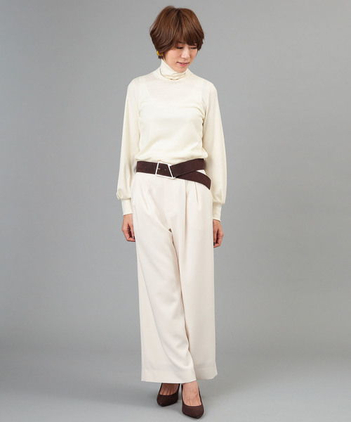 RIVE DROITE(リヴドロワ)の「ウールライクツイルワイドパンツ(その他パンツ・レディース・ネイビー/サックスブルー/アイボリー・36/38)」の13枚目の写真