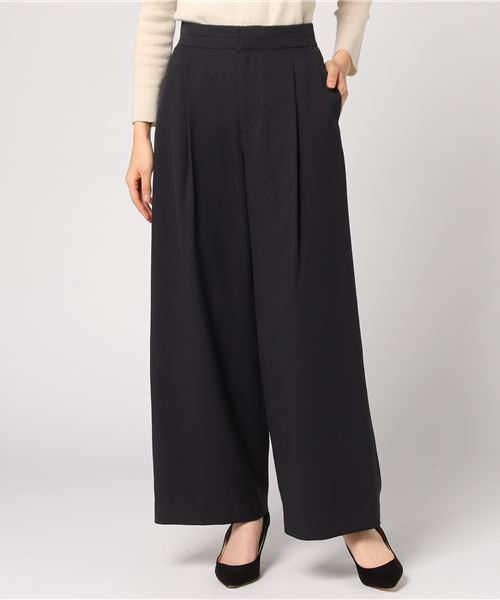 RIVE DROITE(リヴドロワ)の「ウールライクツイルワイドパンツ(その他パンツ・レディース・ネイビー/サックスブルー/アイボリー・36/38)」の1枚目の写真