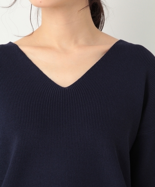 A part by(アパートバイ)の「12GRyNyアゼVPO/LS 782522(ニット/セーター・レディース・ホワイト/ネイビー/イエロー・FREE)」の13枚目の写真