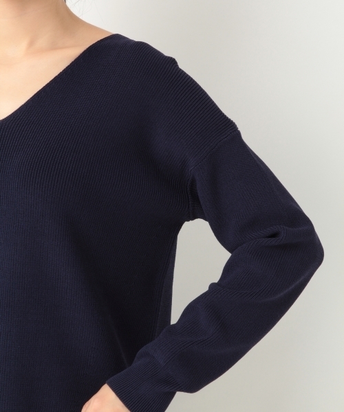 A part by(アパートバイ)の「12GRyNyアゼVPO/LS 782522(ニット/セーター・レディース・ホワイト/ネイビー/イエロー・FREE)」の15枚目の写真
