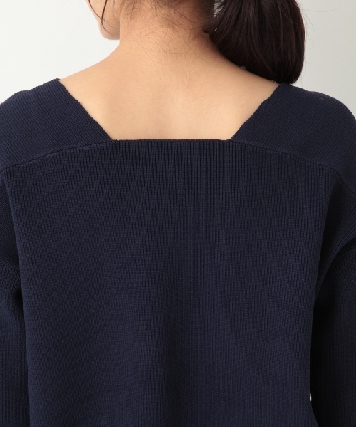 A part by(アパートバイ)の「12GRyNyアゼVPO/LS 782522(ニット/セーター・レディース・ホワイト/ネイビー/イエロー・FREE)」の6枚目の写真