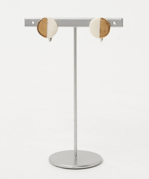 【irodori】ラウンド金彩earring（白)