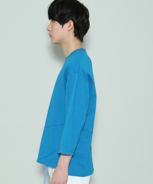 JUNRED（ジュンレッド）の「変形カノコピンタックカットソー（Tシャツ/カットソー・メンズ・ピンク系その他2/ホワイト/ブルー・L/S/M）」の6枚目の写真