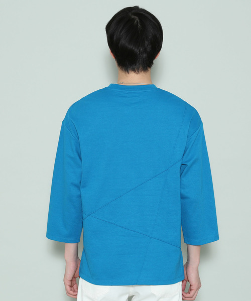 JUNRED（ジュンレッド）の「変形カノコピンタックカットソー（Tシャツ/カットソー・メンズ・ピンク系その他2/ホワイト/ブルー・L/S/M）」の7枚目の写真