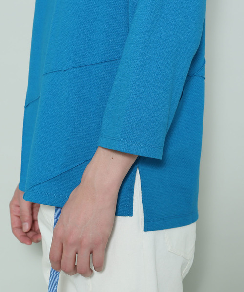 JUNRED（ジュンレッド）の「変形カノコピンタックカットソー（Tシャツ/カットソー・メンズ・ピンク系その他2/ホワイト/ブルー・L/S/M）」の9枚目の写真