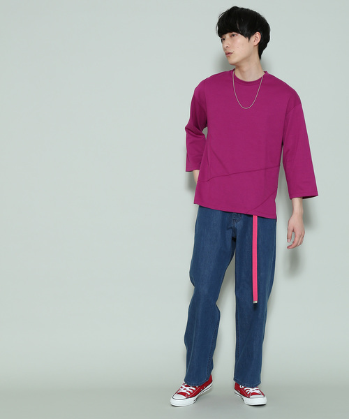 JUNRED（ジュンレッド）の「変形カノコピンタックカットソー（Tシャツ/カットソー・メンズ・ピンク系その他2/ホワイト/ブルー・L/S/M）」の12枚目の写真