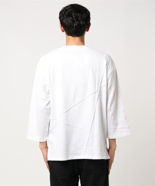 JUNRED（ジュンレッド）の「変形カノコピンタックカットソー（Tシャツ/カットソー・メンズ・ピンク系その他2/ホワイト/ブルー・L/S/M）」の5枚目の写真