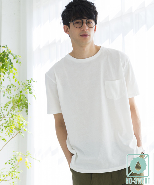 WEGO（ウィゴー）の「WEGO/USAコットンクルーネックカットソー（Tシャツ/カットソー・メンズ・ロイヤルブルー/ライトピンク/カーキ/ホワイト/杢グレー/ブラック/サックスブルー/ネイビー/ワイン/ダークグリーン・LARGE/MEDIUM/SMALL/X-LARGE）」の2枚目の写真