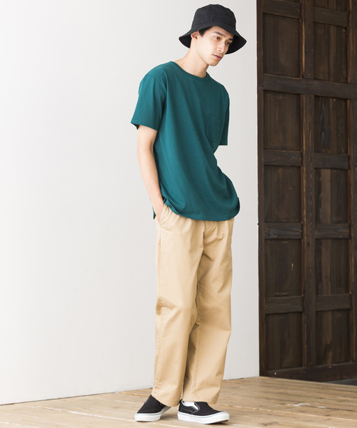 WEGO（ウィゴー）の「WEGO/USAコットンクルーネックカットソー（Tシャツ/カットソー・メンズ・ロイヤルブルー/ライトピンク/カーキ/ホワイト/杢グレー/ブラック/サックスブルー/ネイビー/ワイン/ダークグリーン・LARGE/MEDIUM/SMALL/X-LARGE）」の17枚目の写真