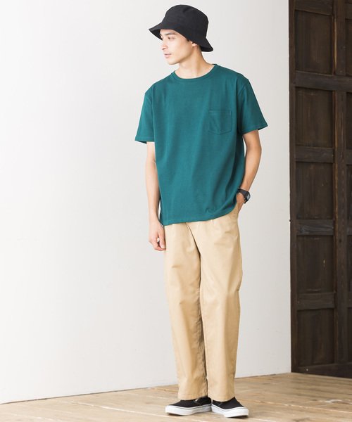 WEGO（ウィゴー）の「WEGO/USAコットンクルーネックカットソー（Tシャツ/カットソー・メンズ・ロイヤルブルー/ライトピンク/カーキ/ホワイト/杢グレー/ブラック/サックスブルー/ネイビー/ワイン/ダークグリーン・LARGE/MEDIUM/SMALL/X-LARGE）」の18枚目の写真