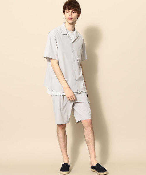 BEAUTY&YOUTH UNITED ARROWS（ビューティーアンドユースユナイテッドアローズ）の「by ストレッチ セットアップ/シャツ＆ショーツ ◆（シャツ/ブラウス・メンズ・ライトグレー/ブラック/オリーブ・MEDIUM/SMALL/X-LARGE/LARGE）」の10枚目の写真