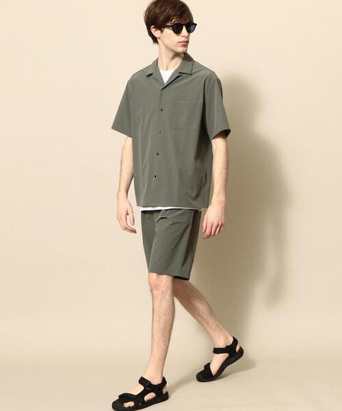 BEAUTY&YOUTH UNITED ARROWS（ビューティーアンドユースユナイテッドアローズ）の「by ストレッチ セットアップ/シャツ＆ショーツ ◆（シャツ/ブラウス・メンズ・ライトグレー/ブラック/オリーブ・MEDIUM/SMALL/X-LARGE/LARGE）」の6枚目の写真