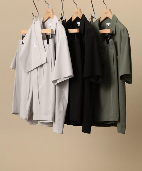 BEAUTY&YOUTH UNITED ARROWS（ビューティーアンドユースユナイテッドアローズ）の「by ストレッチ セットアップ/シャツ＆ショーツ ◆（シャツ/ブラウス・メンズ・ライトグレー/ブラック/オリーブ・MEDIUM/SMALL/X-LARGE/LARGE）」の9枚目の写真