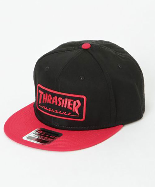 THRASHER（スラッシャー）の「THRASHER スラッシャー ワッペンキャップ（キャップ・メンズ・ブラック/レッド/ブルー・フリー）」の3枚目の写真