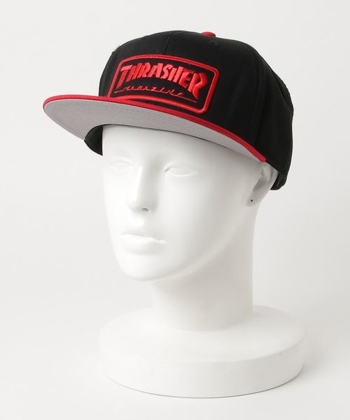 THRASHER（スラッシャー）の「THRASHER スラッシャー ワッペンキャップ（キャップ・メンズ・ブラック/レッド/ブルー・フリー）」の7枚目の写真