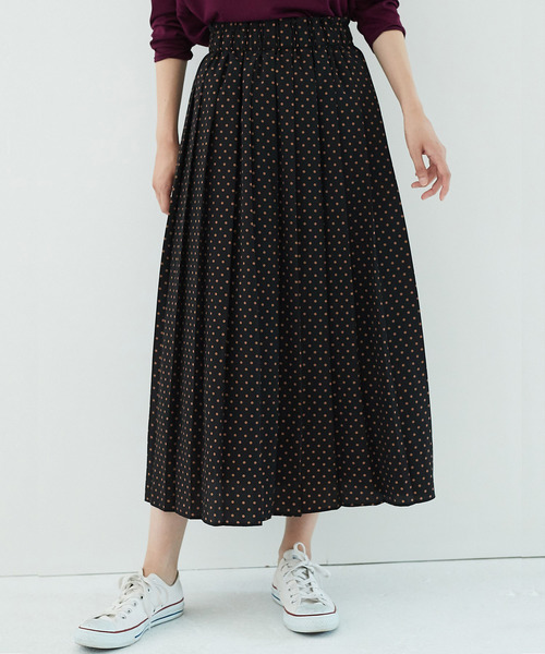 AMERICAN HOLIC(アメリカンホリック)の「・ハイウエストロングプリーツスカート(スカート・レディース・ブラック/ベージュ/ネイビー・FREE)」の1枚目の写真