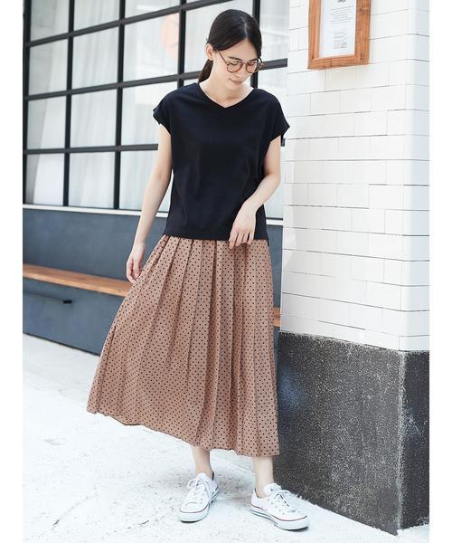 AMERICAN HOLIC(アメリカンホリック)の「・ハイウエストロングプリーツスカート(スカート・レディース・ブラック/ベージュ/ネイビー・FREE)」の14枚目の写真