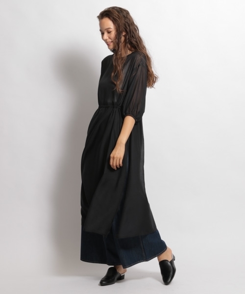 niko and...(ニコアンド)の「トランスパラントワンピース(ワンピース・レディース・ブラック/ピンク・MEDIUM/LARGE)」の3枚目の写真