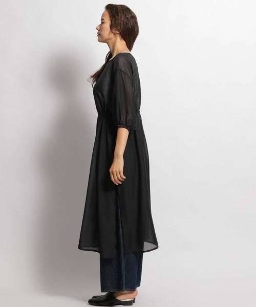 niko and...(ニコアンド)の「トランスパラントワンピース(ワンピース・レディース・ブラック/ピンク・MEDIUM/LARGE)」の7枚目の写真