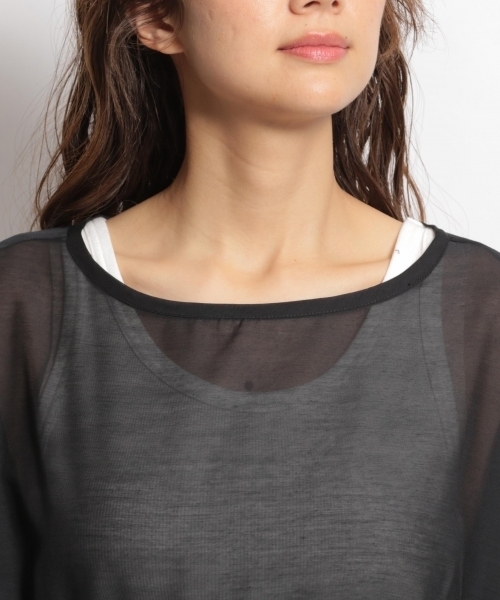 niko and...(ニコアンド)の「トランスパラントワンピース(ワンピース・レディース・ブラック/ピンク・MEDIUM/LARGE)」の9枚目の写真