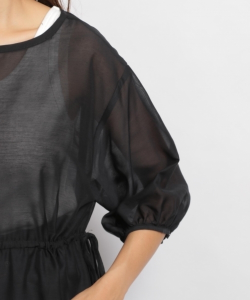 niko and...(ニコアンド)の「トランスパラントワンピース(ワンピース・レディース・ブラック/ピンク・MEDIUM/LARGE)」の10枚目の写真