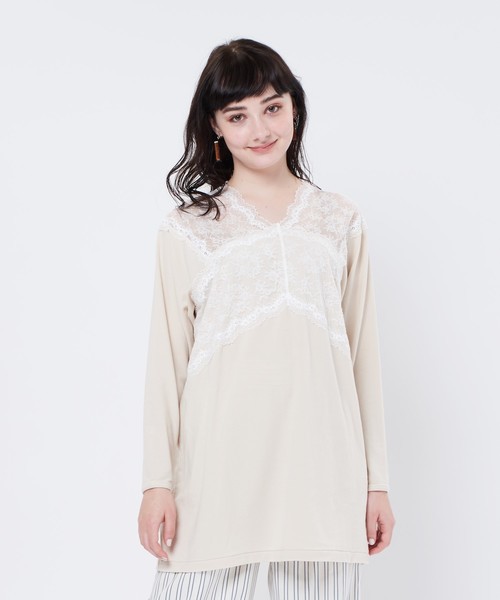 THEATRE PRODUCTS(シアタープロダクツ)の「プレミアムウォームレーステープ プルオーバー(Tシャツ/カットソー)」|アイボリー