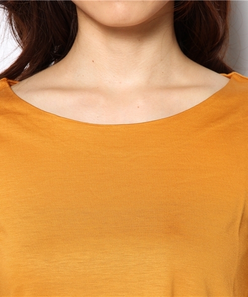 La TOTALITE（ラトータリテ）の「＊ブライトテンジク タックスリーブプルオーバー。（Tシャツ/カットソー・レディース・マスタード/ブラック/ホワイト/パープル・FREE）」の11枚目の写真