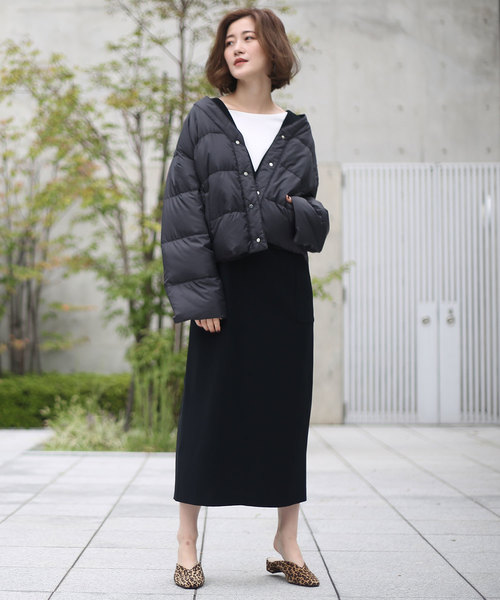 RIVE DROITE（リヴドロワ）の「ニュアンスVネックジャンドレ（ジャンパースカート・レディース・チャコールグレー/ブラック・FREE）」の8枚目の写真