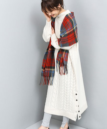 VIS | 裾釦ロングケーブルニットワンピース(ワンピース)