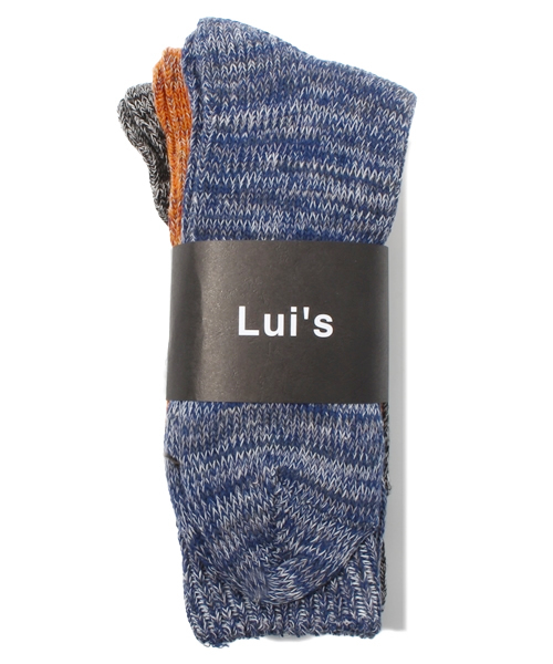 Lui's(ルイス)の「Lui's ミックスソックス(3足入り)(ソックス/靴下・メンズ・レッド/オレンジ・FREE)」の2枚目の写真