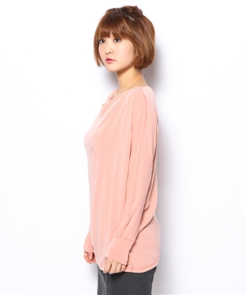 manics（マニックス）の「アシメドルマンニットソー（Tシャツ/カットソー・レディース・グレー/ネイビー/ピンクベージュ・FREE）」の5枚目の写真