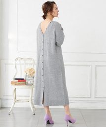 前後2WAYモヘアタッチロングニットカーディガン