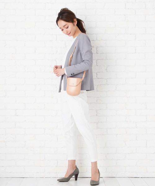 florist(フローリスト)の「オーバル型のしっかりミニショルダーバッグ(ショルダーバッグ・レディース・ホワイト/ブラック/ベージュ/ブラウン/イエロー・FREE)」の13枚目の写真