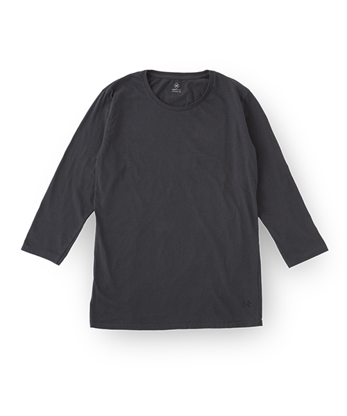 DAILY STANDARD by SANDINISTA（デイリースタンダードバイサンディニスタ）の「Cadet C/N 3-Q-S Tee / クルーネック七分袖丈Tシャツ（Tシャツ/カットソー・メンズ・ホワイト/ヘザーグレー/ネイビー/グレー/ブラック/チャコールグレー・LARGE/X-SMALL/X-LARGE/MEDIUM/SMALL）」の11枚目の写真