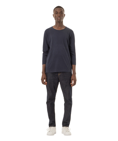 DAILY STANDARD by SANDINISTA（デイリースタンダードバイサンディニスタ）の「Cadet C/N 3-Q-S Tee / クルーネック七分袖丈Tシャツ（Tシャツ/カットソー・メンズ・ホワイト/ヘザーグレー/ネイビー/グレー/ブラック/チャコールグレー・LARGE/X-SMALL/X-LARGE/MEDIUM/SMALL）」の17枚目の写真