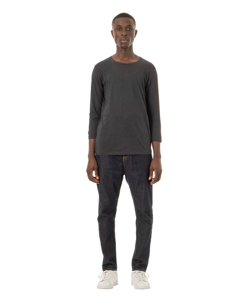 DAILY STANDARD by SANDINISTA（デイリースタンダードバイサンディニスタ）の「Cadet C/N 3-Q-S Tee / クルーネック七分袖丈Tシャツ（Tシャツ/カットソー・メンズ・ホワイト/ヘザーグレー/ネイビー/グレー/ブラック/チャコールグレー・LARGE/X-SMALL/X-LARGE/MEDIUM/SMALL）」の15枚目の写真