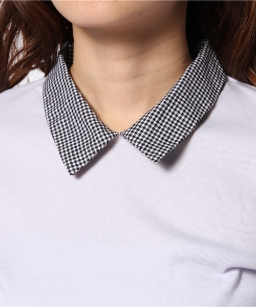 one after another NICE CLAUP（ワンアフターアナザーナイスクラップ）の「【ナイスクラップ】衿つきＴ（Tシャツ/カットソー・レディース・アイボリー/パープル/その他1/その他2/その他3・FREE）」の9枚目の写真