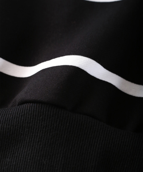 SHAREEF（シャリーフ）の「FUR MIX BORDER BIG HOODIE（パーカー・メンズ・ブラック/ラベンダー/レッド・2/3/1）」の8枚目の写真